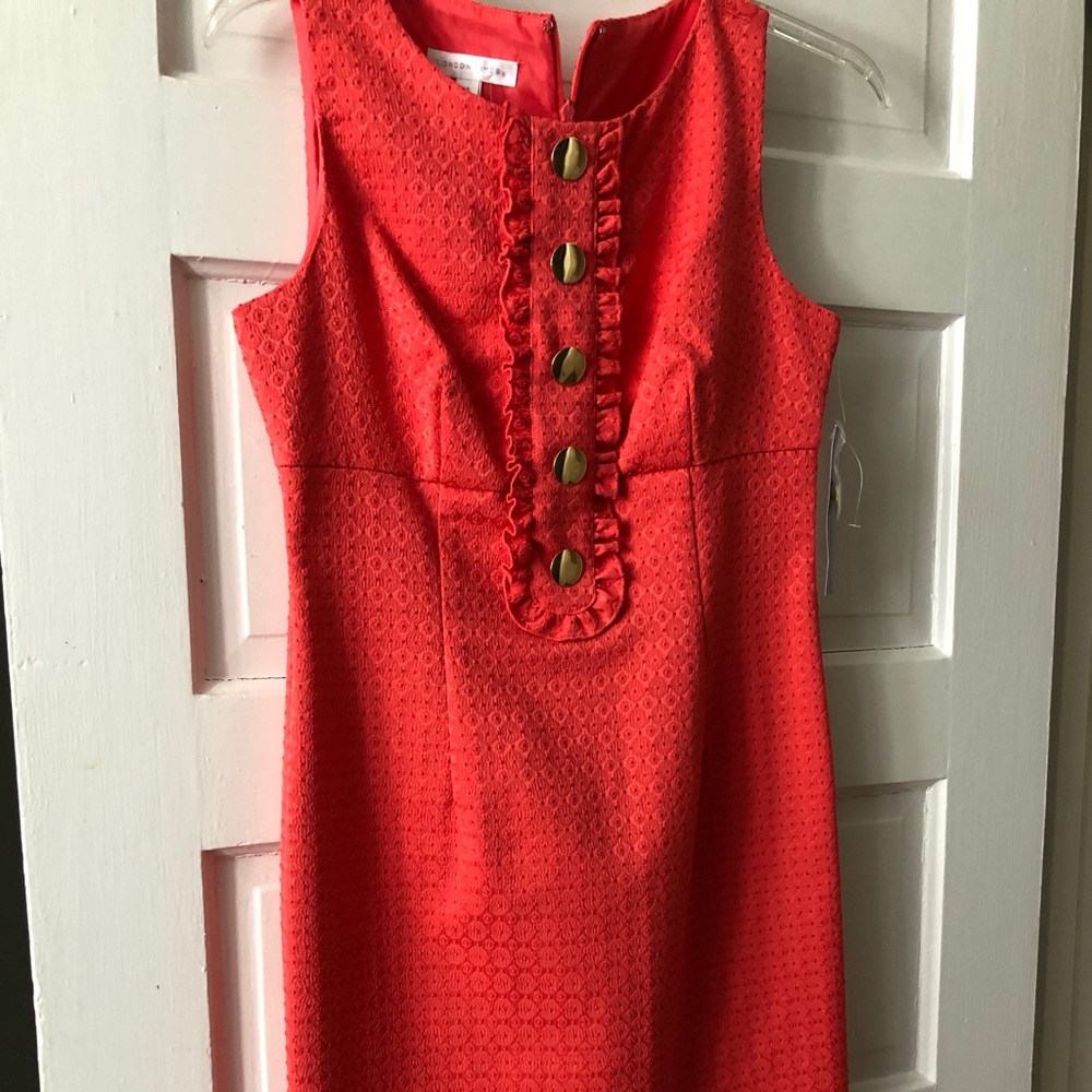 Size 8 Tangerine colored London Times dress